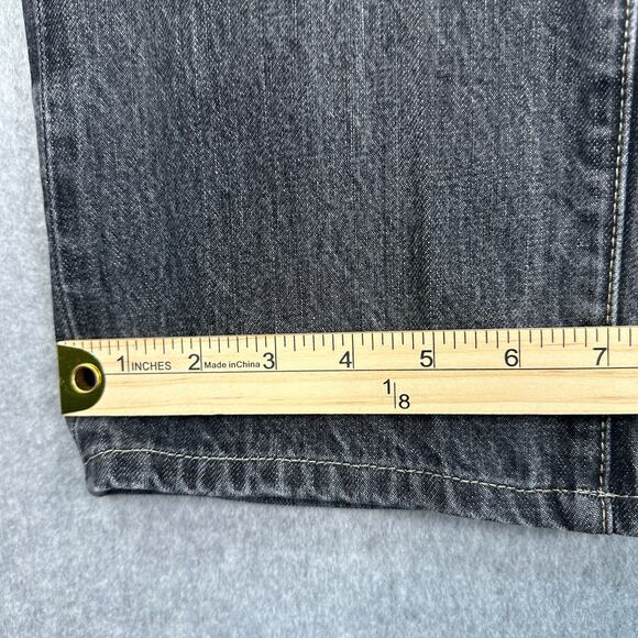 Bluer than Indigo Jeans Mens 35 Classic Straight Selvage Button Fly Black Washed - Picture 10 of 10